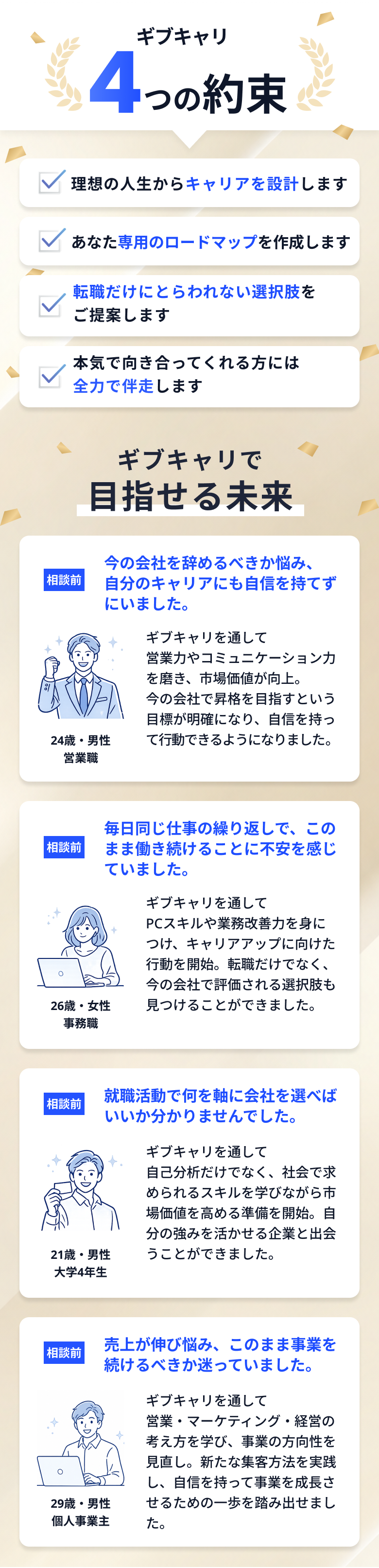 ギブキャリ4つの約束